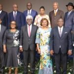 Partenariat Stratégique: Une infographie officielle ou une diapositive de présentation du Plan National de Développement (PND) 2026–2030 de la Côte d'Ivoire, détaillant la stratégie d'investissement de 206,5 milliards de dollars visant à atteindre le statut de pays à revenu intermédiaire de la tranche supérieure via six piliers stratégiques de transformation